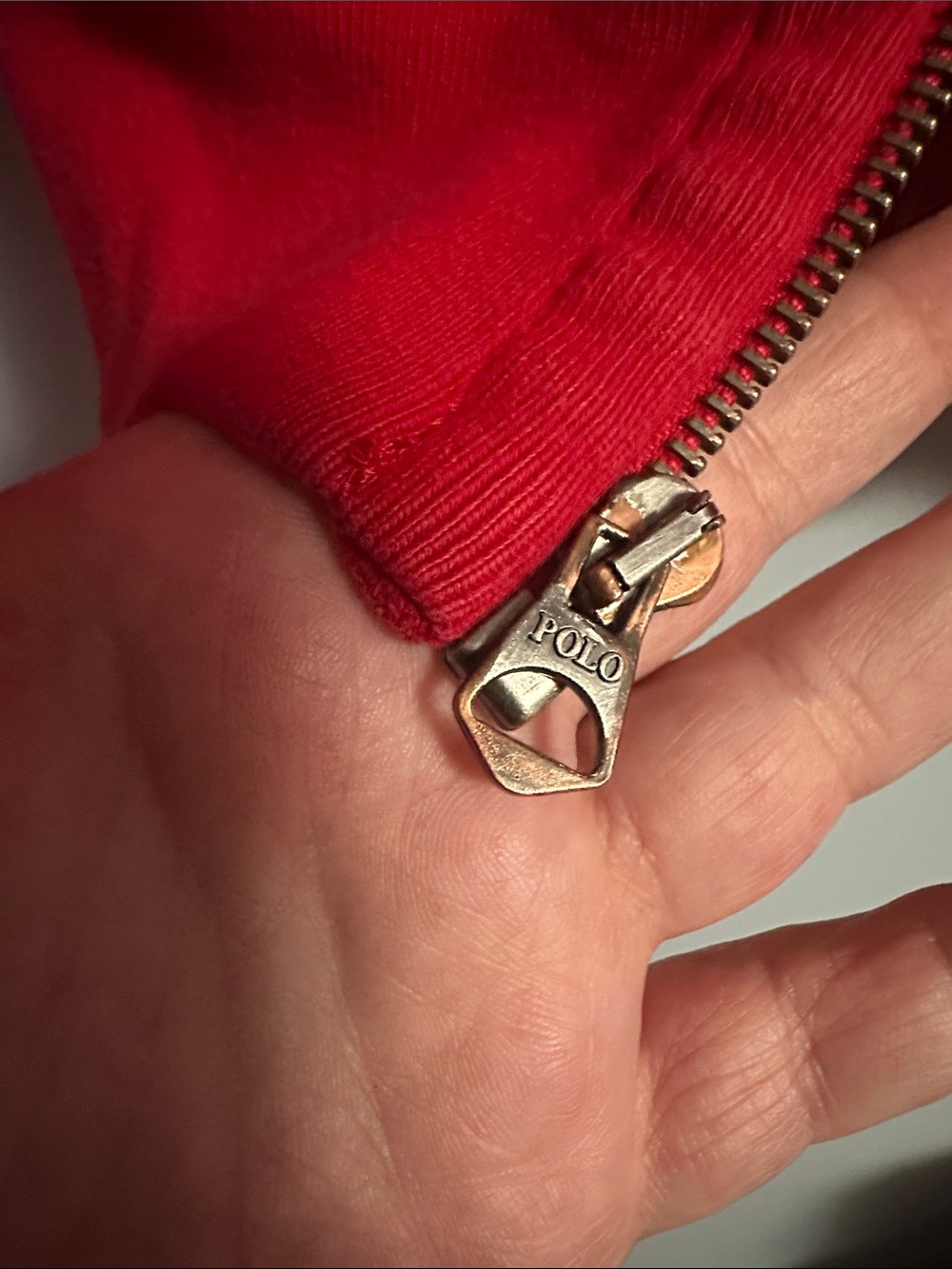 Polo by Ralph Lauren Red Zip-Up Hooded Sweatshirt - Picture 6 of 11